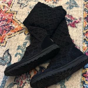 Ugg // tall Bailey button boot in black sweater